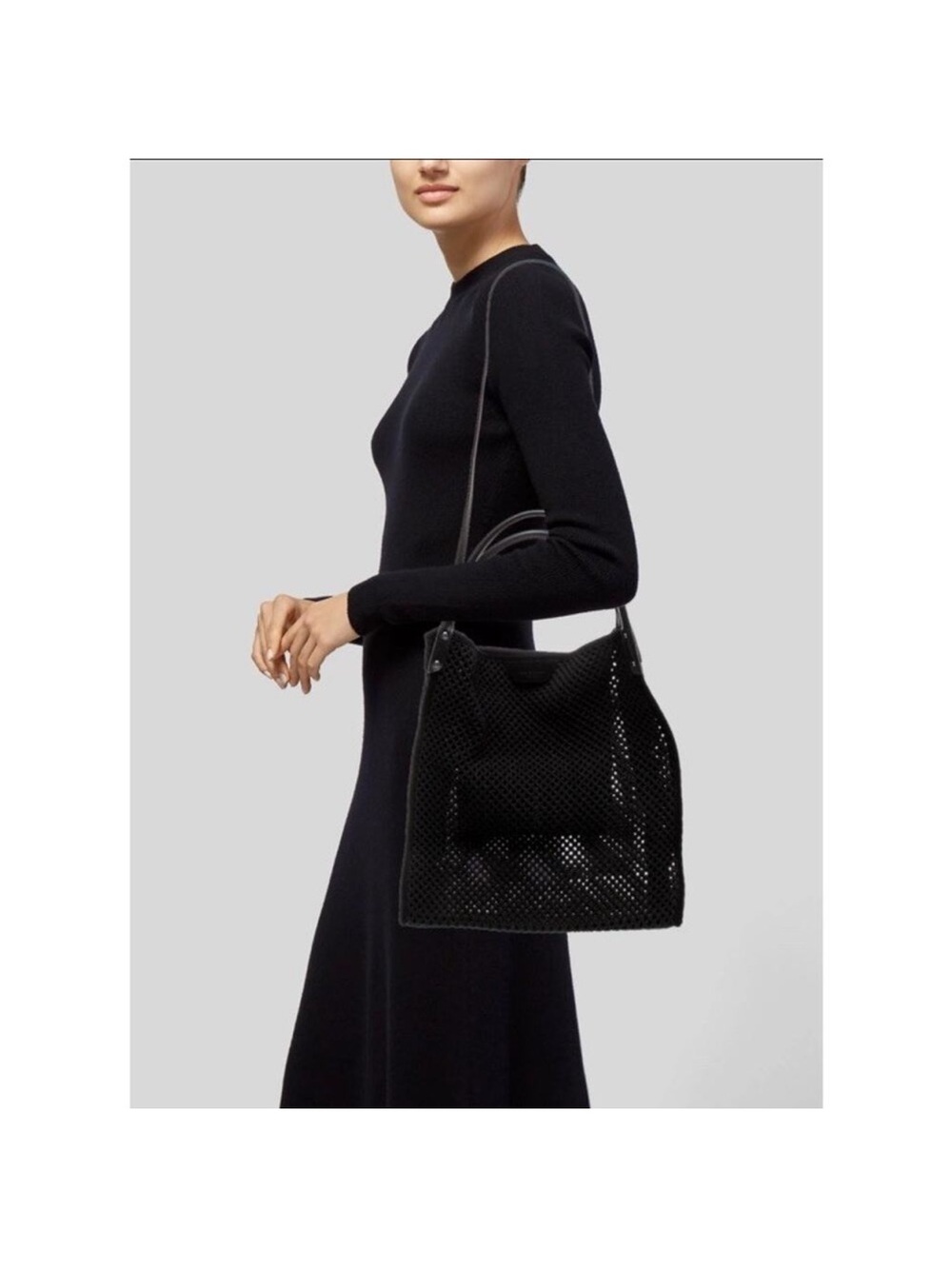 rag & bone Black Passenger Mesh Tote Bag